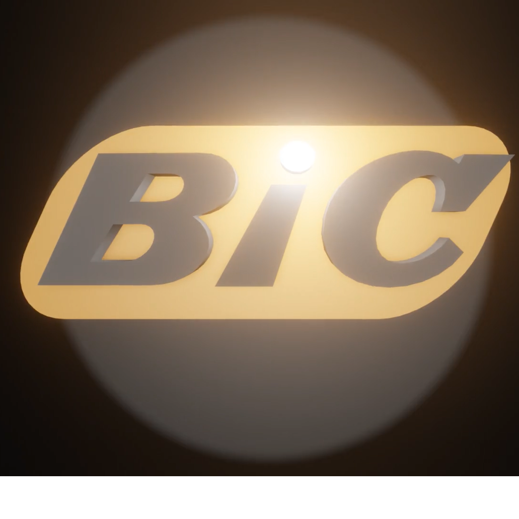 Logo Bic réalisé pour un projet audiovisuel