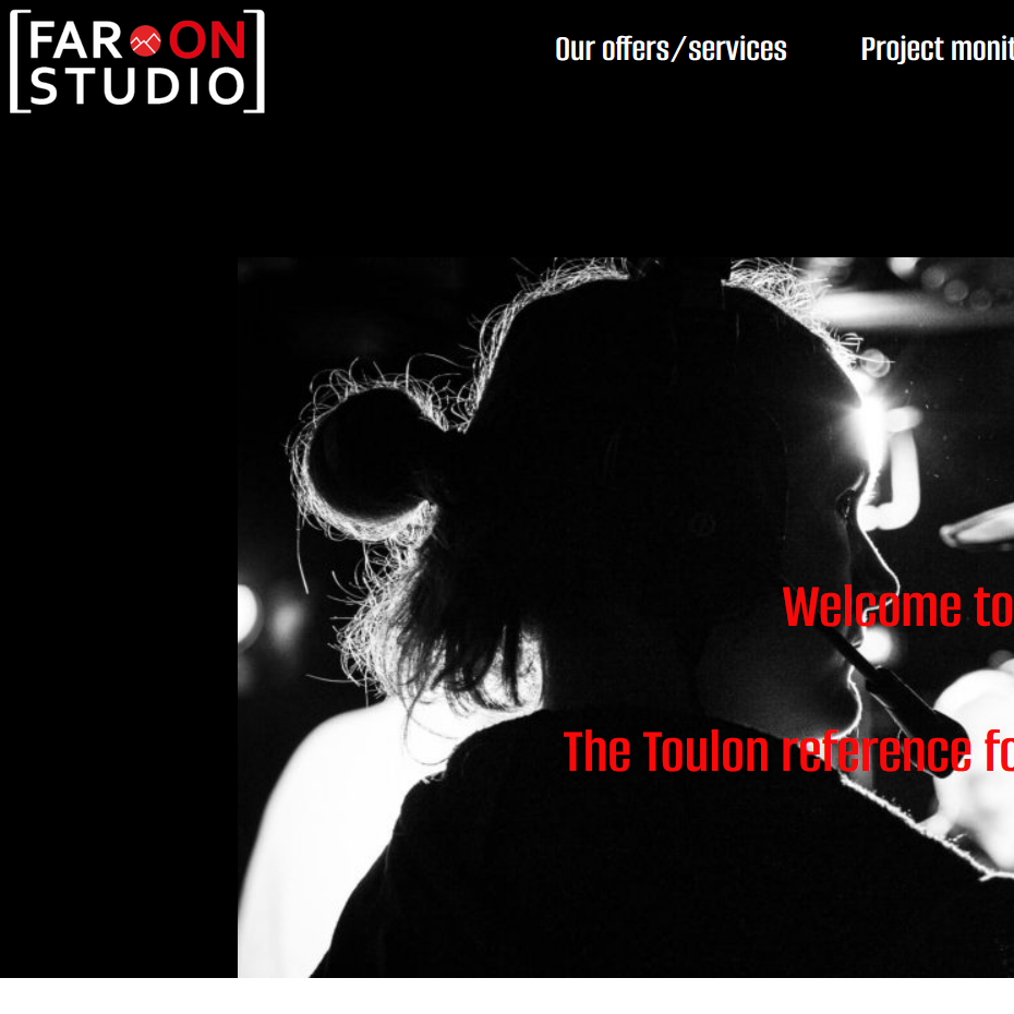 Projet de site web Faron Studio
